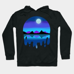 Night Landscape Lake Hoodie